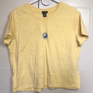 I am selling a cute yellow crop top!